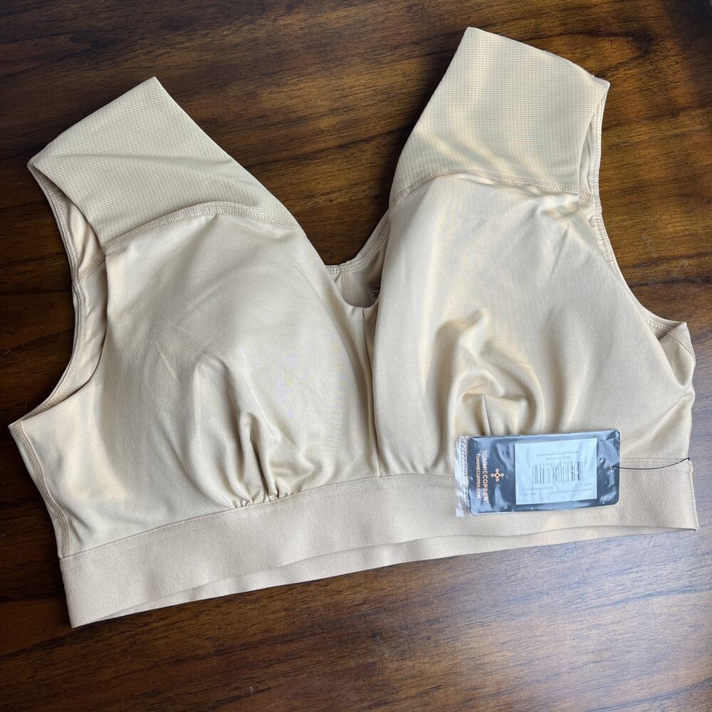 Tommie Copper Sports Bra Shoulder Support Women 2XL Nude Copper Zinc Znergy Yoga